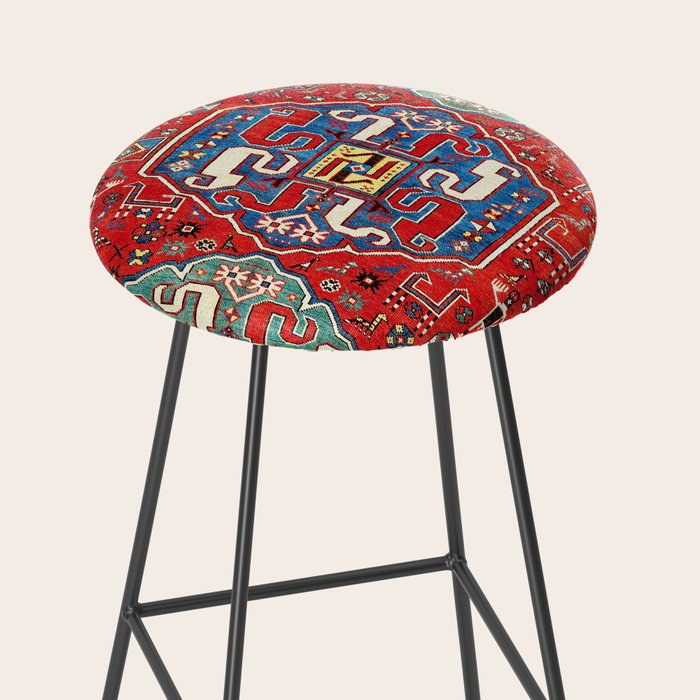 Chondzoresk Karabagh Caucasian Antique Carpet Print Stool Gallery Image 2
