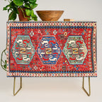 Chondzoresk Karabagh Caucasian Antique Carpet Print Credenza Gallery Image 1