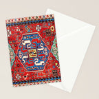 Chondzoresk Karabagh Caucasian Antique Carpet Print Stationery Card Gallery Image 2