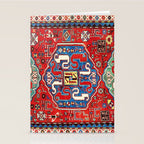 Chondzoresk Karabagh Caucasian Antique Carpet Print Stationery Card Gallery Image 2