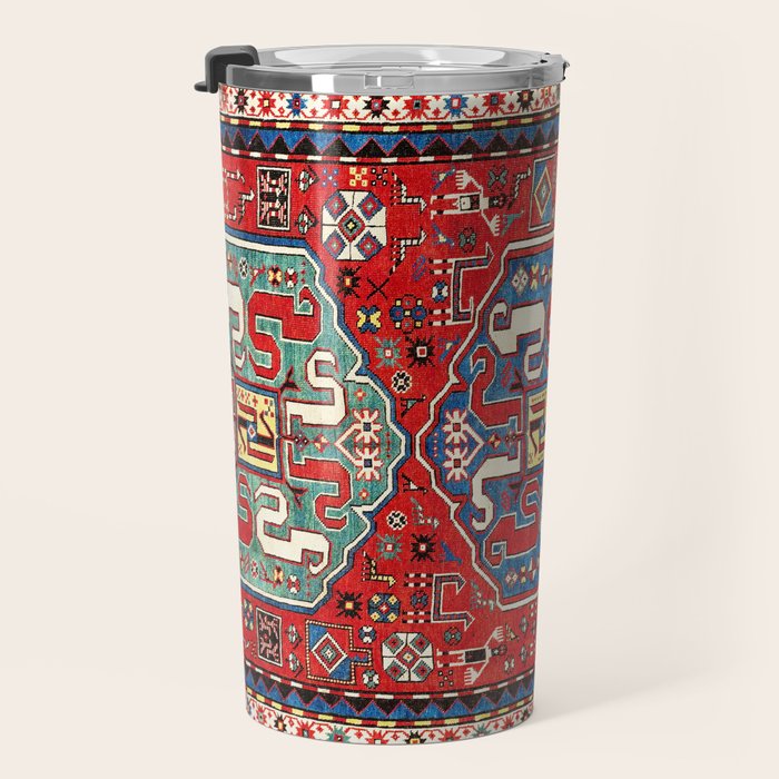Chondzoresk Karabagh Caucasian Antique Carpet Print Travel Mug Gallery Image 3