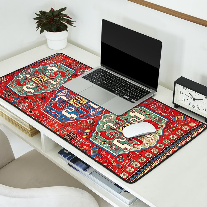 Chondzoresk Karabagh Caucasian Antique Carpet Print Desk Mat Gallery Image 2