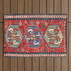 Chondzoresk Karabagh Caucasian Antique Carpet Print Outdoor Rug Gallery Image 1