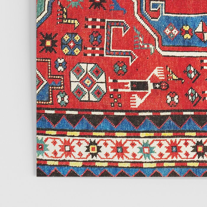 Chondzoresk Karabagh Caucasian Antique Carpet Print Poster Gallery Image 3