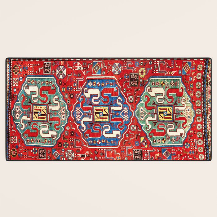 Chondzoresk Karabagh Caucasian Antique Carpet Print Desk Mat Gallery Image 3