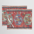 Chondzoresk Karabagh Caucasian Antique Carpet Print Placemat Gallery Image 1
