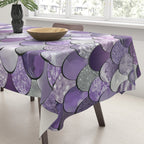 Mermaid Purple and Silver Tablecloth Gallery Image 3