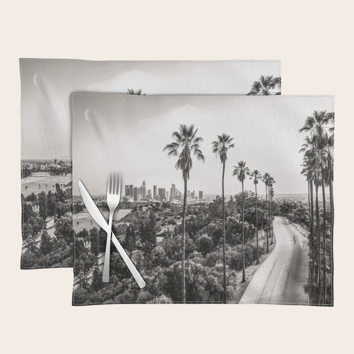 Los Angeles Black and White Placemat Gallery Image 1