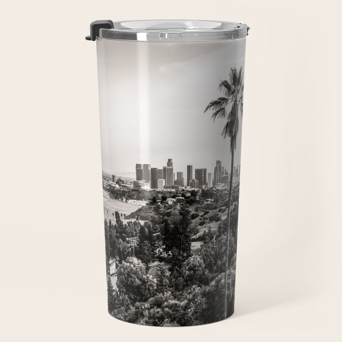 Los Angeles Black and White Travel Mug Gallery Image 3