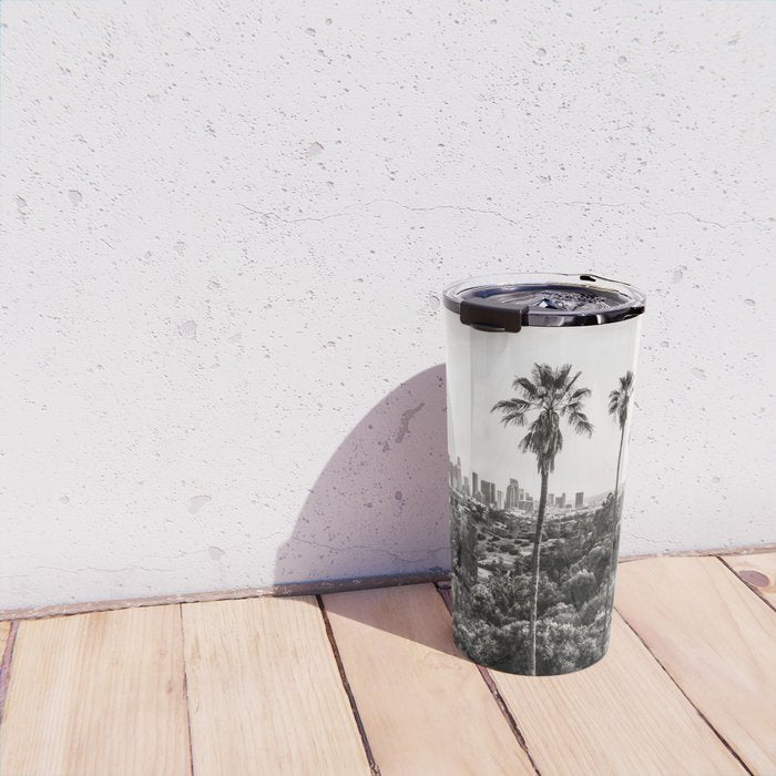 Los Angeles Black and White Travel Mug Gallery Image 4