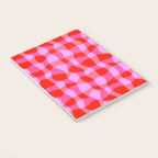 Colorful Wavy Check Pattern 1 - Pink And Red Notebook Gallery Image 3