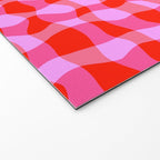 Colorful Wavy Check Pattern 1 - Pink And Red Welcome Mat Gallery Image 2
