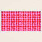 Colorful Wavy Check Pattern 1 - Pink And Red Desk Mat Gallery Image 3