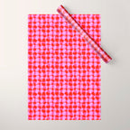 Colorful Wavy Check Pattern 1 - Pink And Red Wrapping Paper Gallery Image 1