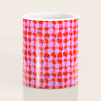 Colorful Wavy Check Pattern 1 - Pink And Red Coffee Mug Gallery Image 4