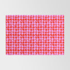 Colorful Wavy Check Pattern 1 - Pink And Red Rug Gallery Image 2