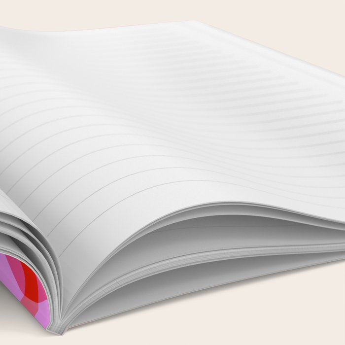Colorful Wavy Check Pattern 1 - Pink And Red Notebook Gallery Image 2