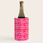 Colorful Wavy Check Pattern 1 - Pink And Red Wine Chiller Gallery Image 3