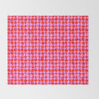 Colorful Wavy Check Pattern 1 - Pink And Red Throw Blanket Gallery Image 2