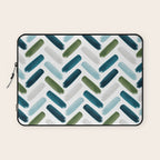 Painted Herringbone - oceanic Laptop Sleeve Gallery Image 1