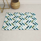 Painted Herringbone - oceanic Rug Gallery Image 1
