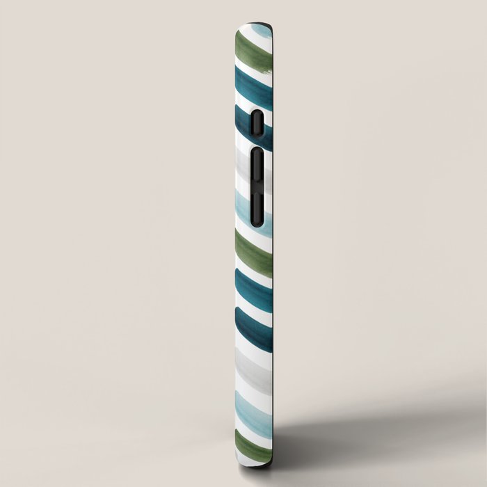 Painted Herringbone - oceanic iPhone Case Gallery Image 2