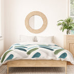 Painted Herringbone - oceanic Duvet Cover Gallery Image 3