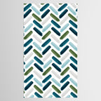 Painted Herringbone - oceanic Tablecloth Gallery Image 2