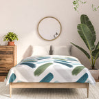 Painted Herringbone - oceanic Comforter Gallery Image 3