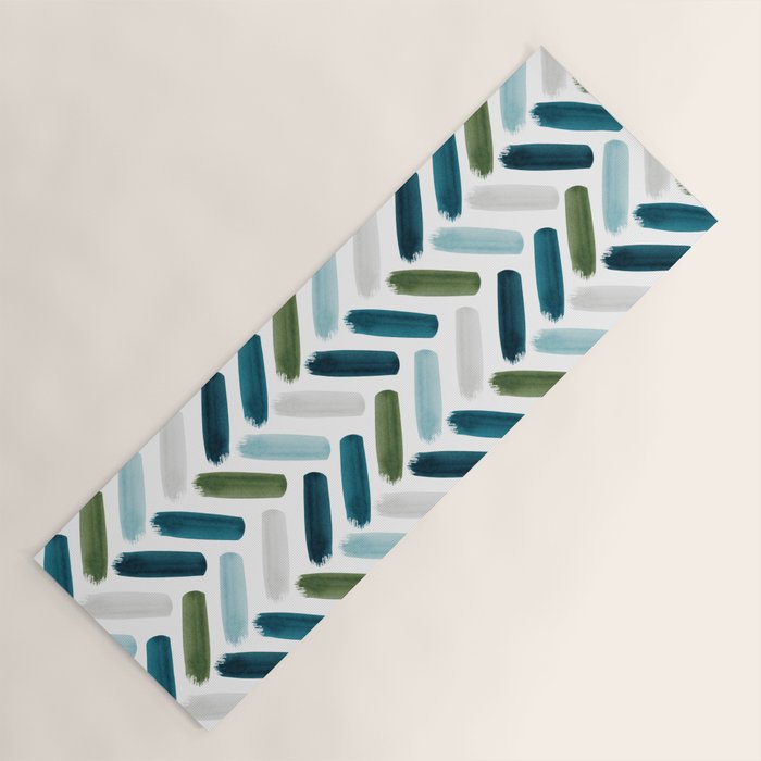 Painted Herringbone - oceanic Yoga Mat Gallery Image 1