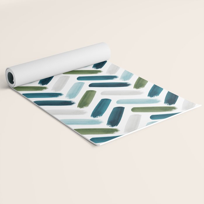 Painted Herringbone - oceanic Yoga Mat Gallery Image 2