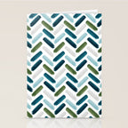 Painted Herringbone - oceanic Stationery Card Gallery Image 2