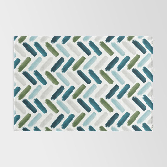 Painted Herringbone - oceanic Rug Gallery Image 2