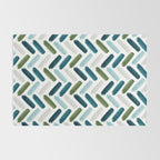 Painted Herringbone - oceanic Rug Gallery Image 2