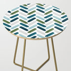 Painted Herringbone - oceanic Side Table Gallery Image 2