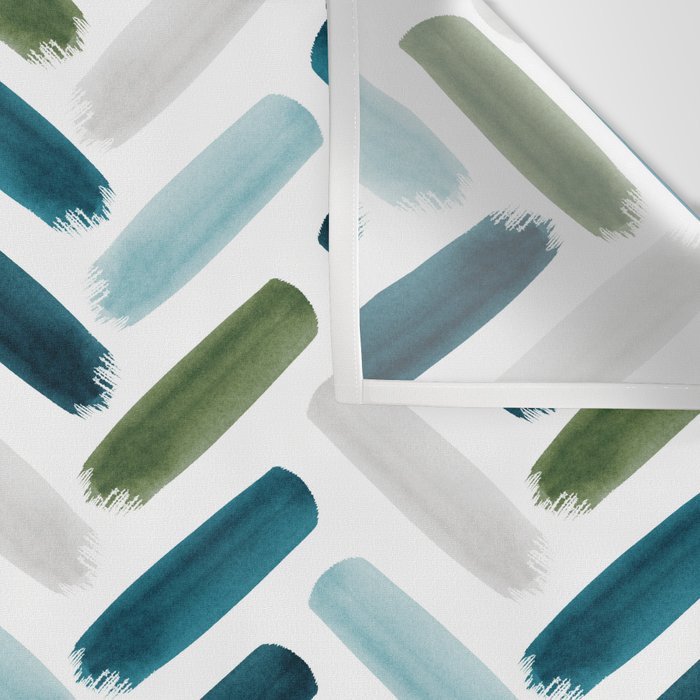 Painted Herringbone - oceanic Wall Tapestry Gallery Image 3