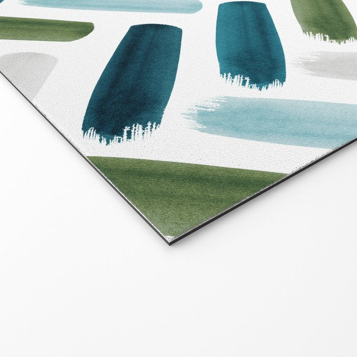 Painted Herringbone - oceanic Welcome Mat Gallery Image 2