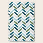 Painted Herringbone - oceanic Cutting Board Gallery Image 1