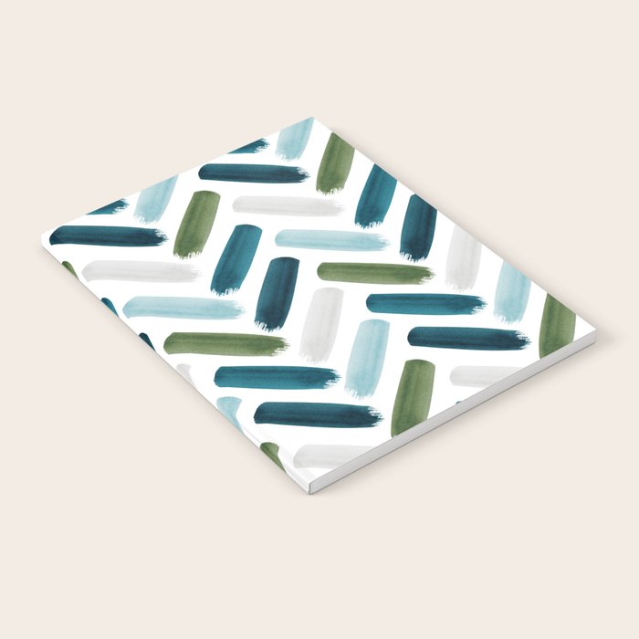 Painted Herringbone - oceanic Notebook Gallery Image 2