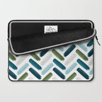 Painted Herringbone - oceanic Laptop Sleeve Gallery Image 2