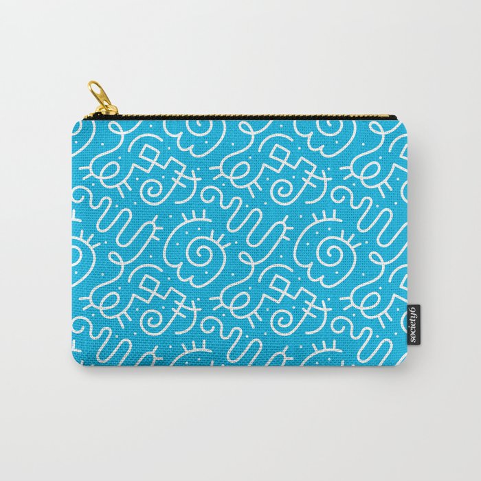 Fun abstract line doodle art pattern Carry All Pouch Gallery Image 1