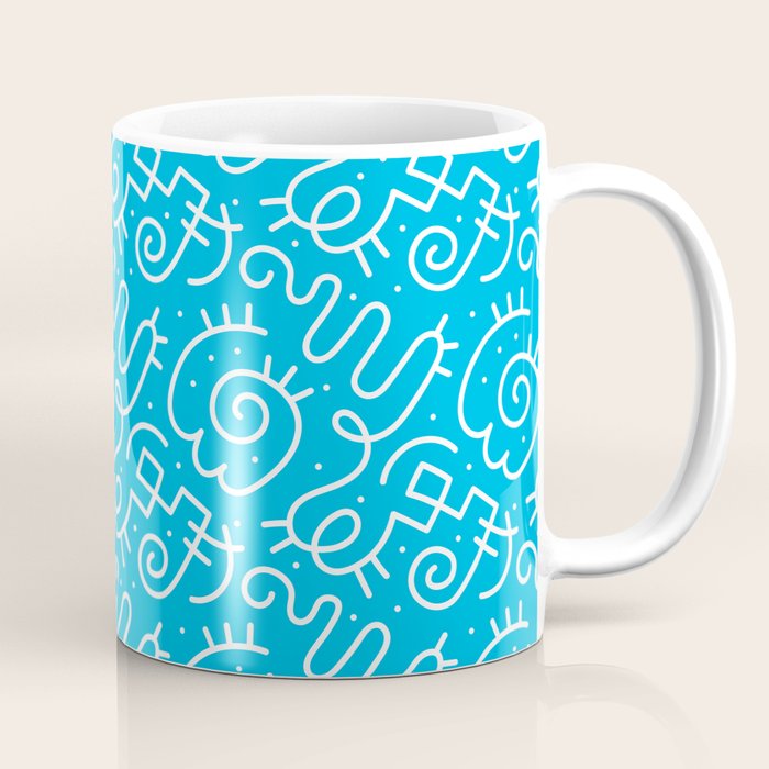 Fun abstract line doodle art pattern Coffee Mug Gallery Image 1
