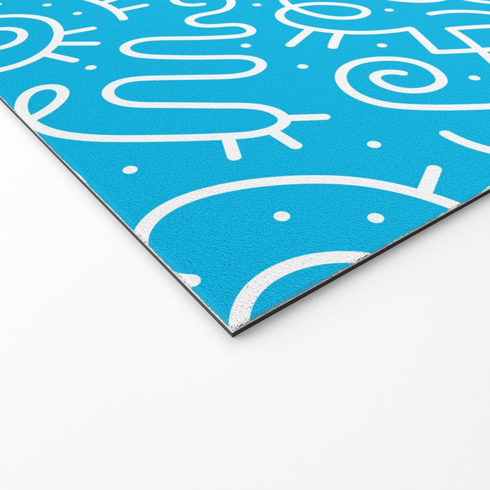 Fun abstract line doodle art pattern Welcome Mat Gallery Image 2