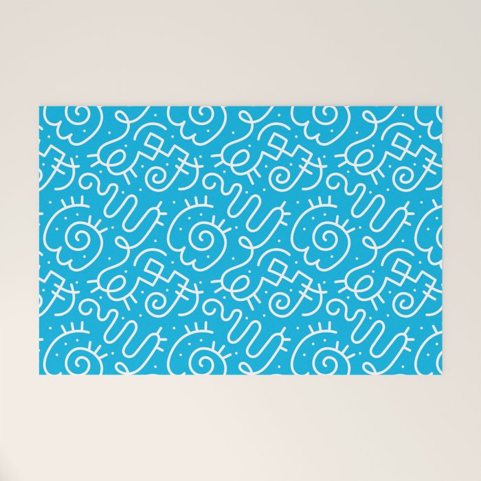 Fun abstract line doodle art pattern Welcome Mat Gallery Image 1