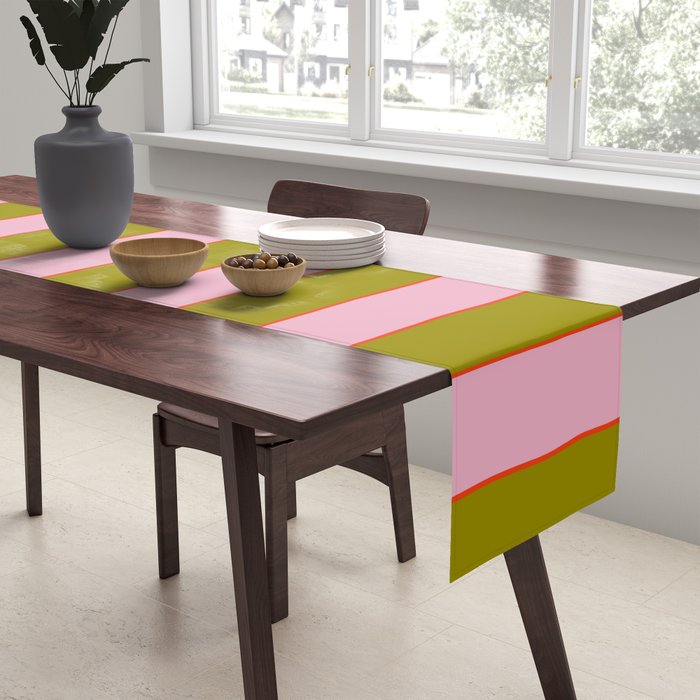 Abstration_GEOMETRIC_RIBBON_STRIPE_LINE_GIFT_LOVE_POP_0930 Table Runner Gallery Image 2