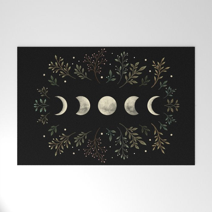 Moonlight Garden - Olive Green Welcome Mat Gallery Image 1