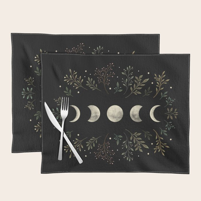 Moonlight Garden - Olive Green Placemat Gallery Image 1
