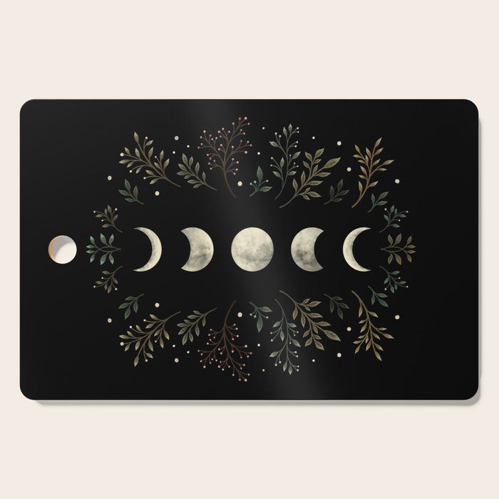Moonlight Garden - Olive Green Cutting Board Gallery Image 1