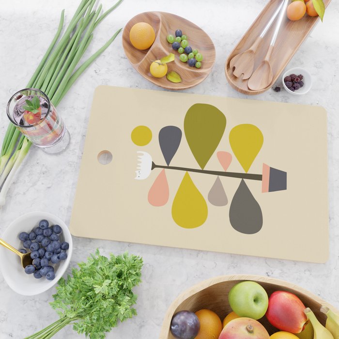 Flower Cat Plants Cutting Board Gallery Image 2