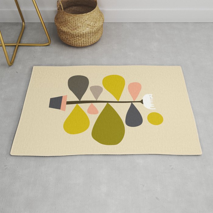 Flower Cat Plants Rug Gallery Image 1
